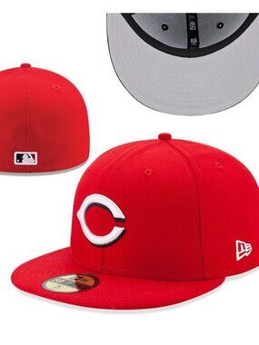 New Era Cincinnati Reds Red and White Fitted Baseball Cap
